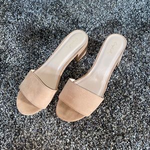Qupid Nude Block Heels